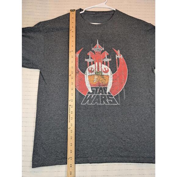Star Wars X Wing Fighter Distressed Graphic T Shirt Movie Tee Mens Medium - Picture 6 of 6